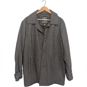 Steve & Barry's the wooly mammoth men's pea coat wool Gray